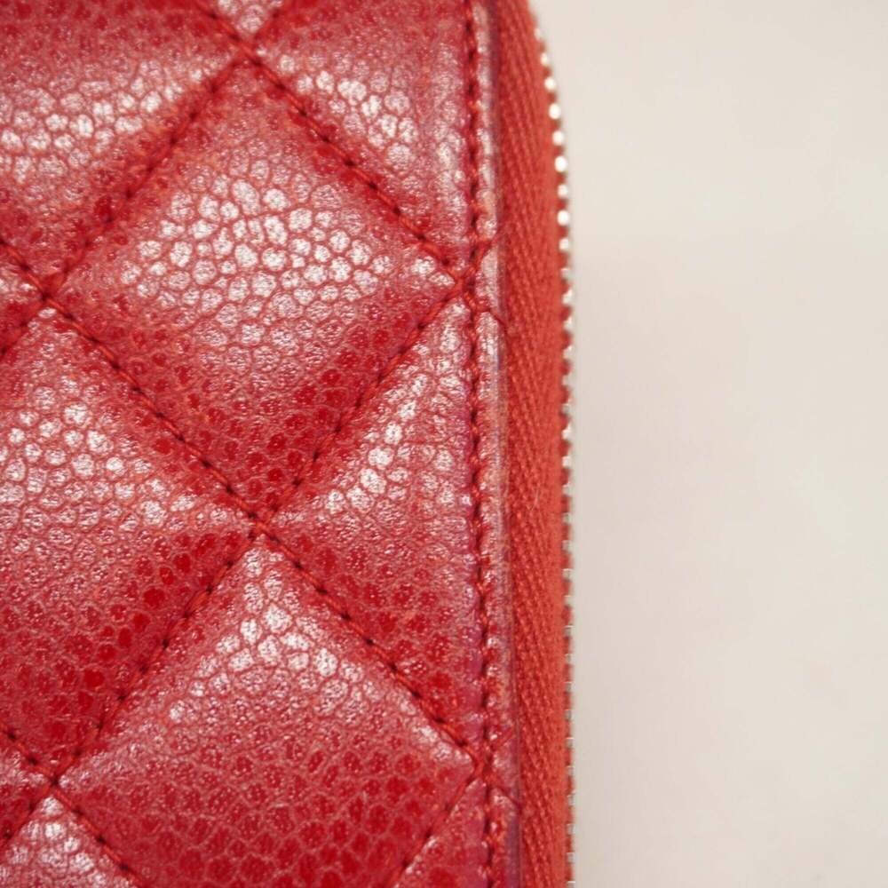 CHANEL Red Caviar Leather Wallet - Picture 9 of 11